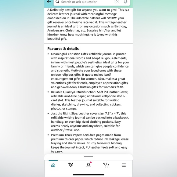 Leather Journal with inspirational Bible verse and band closure. ❤️❤️❤️ - Picture 10 of 11